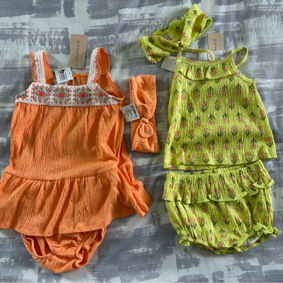 First Impressions Other - Orange and Green Baby Outfit Set